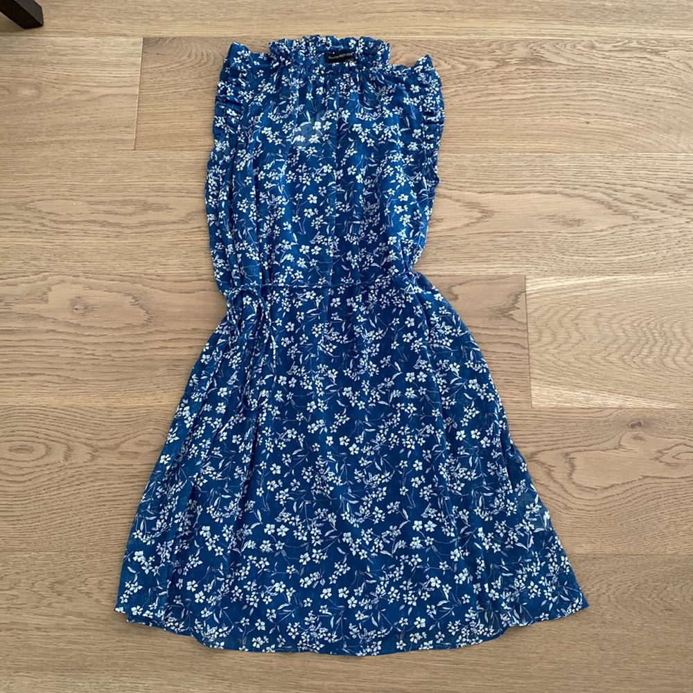 Banana Republic Navy Floral Midi Dress - Picture 2 of 12